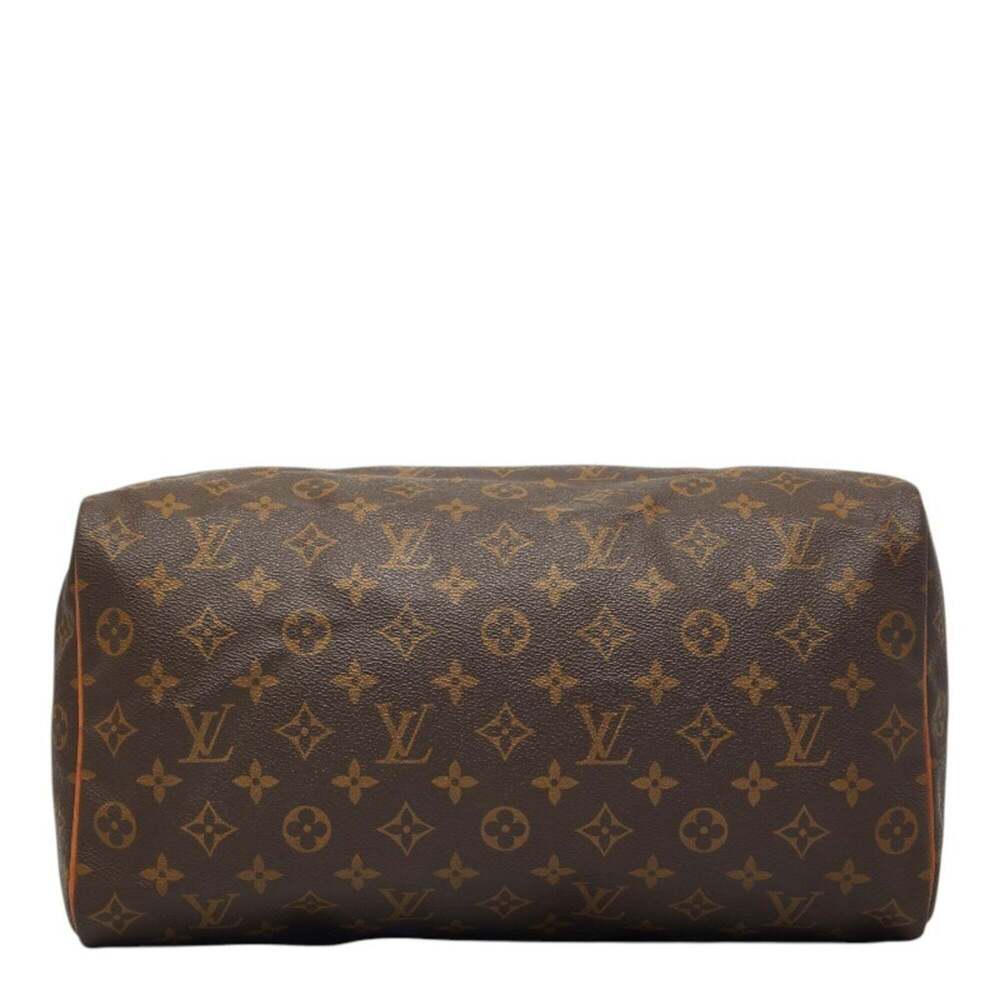 LOUIS VUITTON Brown Monogram Leather Speedy 35 Boston Bag - Picture 3 of 13